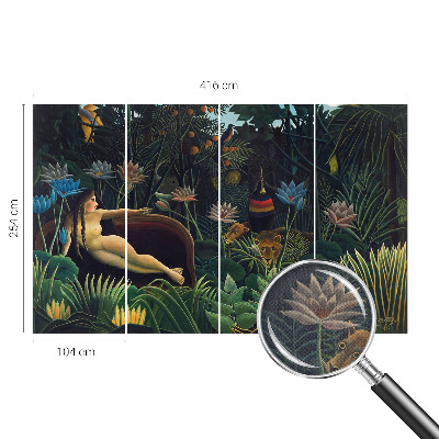 Peel and stick fototapet med ett exotiskt djungelmotiv
