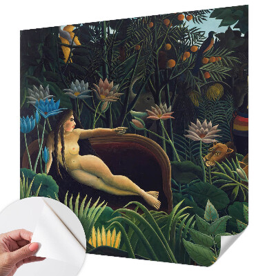 Peel and stick fototapet med ett exotiskt djungelmotiv