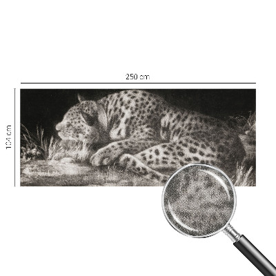 Fototapet barnrum med motiv av en vilande leopard