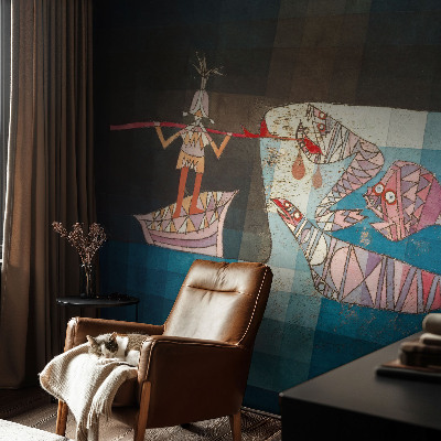 Fototapet för barn Fiskare jägare