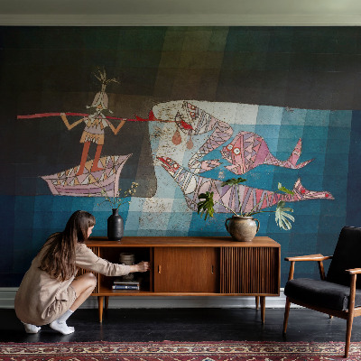 Fototapet för barn Fiskare jägare