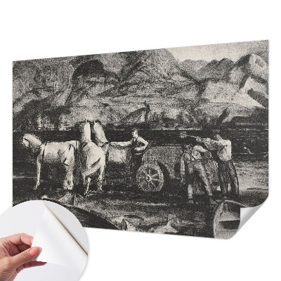 Självhäftande fototapet Byscen