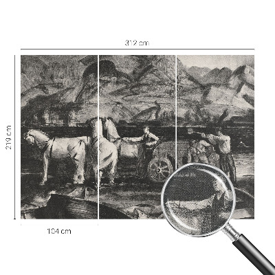 Självhäftande fototapet Byscen