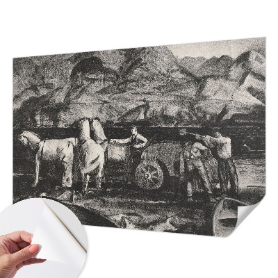 Självhäftande fototapet Byscen