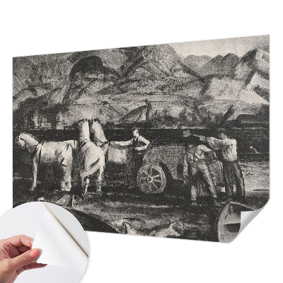 Självhäftande fototapet Byscen