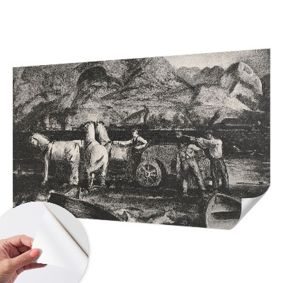 Självhäftande fototapet Byscen