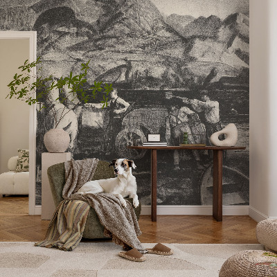 Självhäftande fototapet Byscen