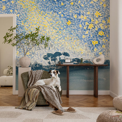 Självhäftande fotovägg med motiv av stjärnabstraktion