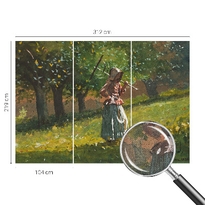 3D fototapet med motiv av en hösteftermiddag