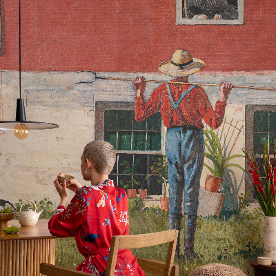 Fototapet barnrum Byscen