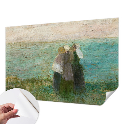 3D fototapet med motiv av en reflektion vid havet