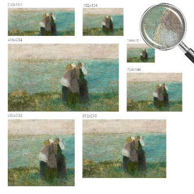 3D fototapet med motiv av en reflektion vid havet