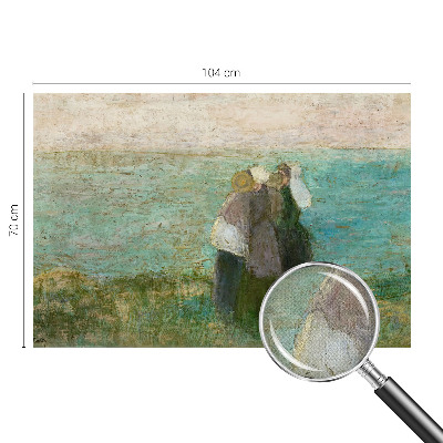 3D fototapet med motiv av en reflektion vid havet