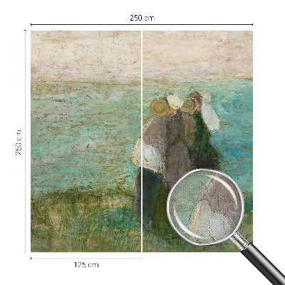 3D fototapet med motiv av en reflektion vid havet
