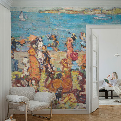 Fototapet barnrum med motiv av en strandscen