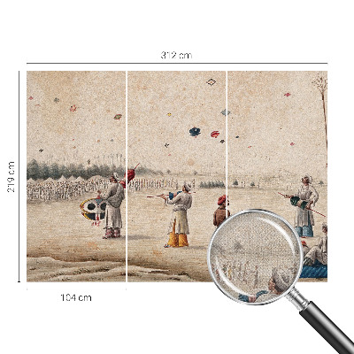 Självhäftande fototapet Svävande drakar