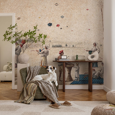 Självhäftande fototapet Svävande drakar