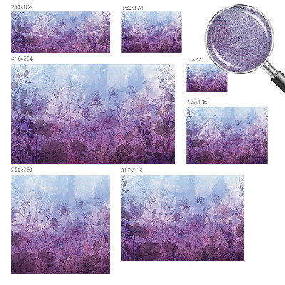 Peel and stick fototapet med motiv av pastellfärgade blommor