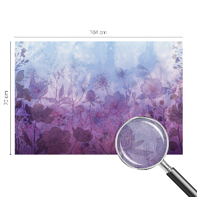 Peel and stick fototapet med motiv av pastellfärgade blommor