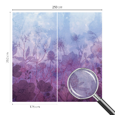 Peel and stick fototapet med motiv av pastellfärgade blommor