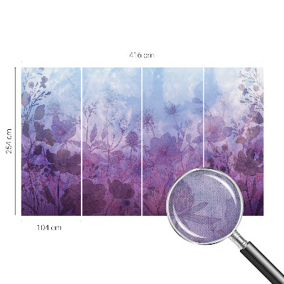 Peel and stick fototapet med motiv av pastellfärgade blommor