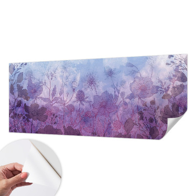 Peel and stick fototapet med motiv av pastellfärgade blommor