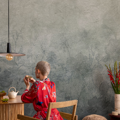 Fototapet barn med växtinspirerat mönster som ger ett elegant uttryck