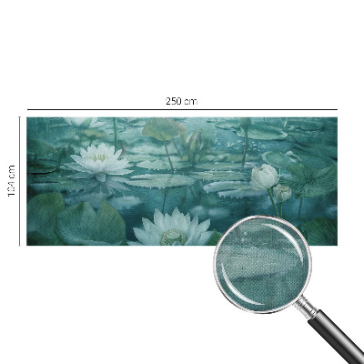 3D fototapet med motiv av vattenblommor