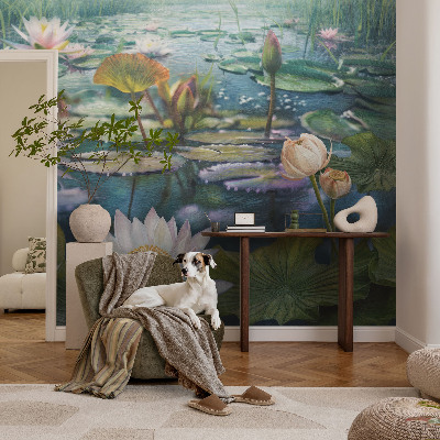 Fototapet barnrum Dammblommor