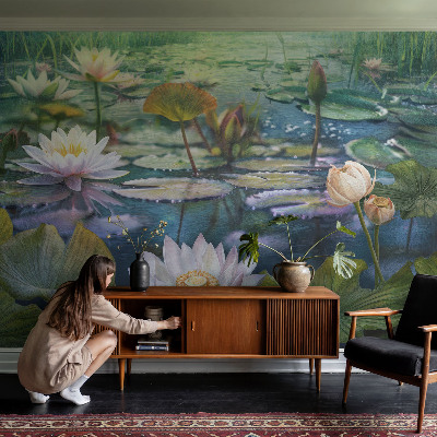 Fototapet barnrum Dammblommor