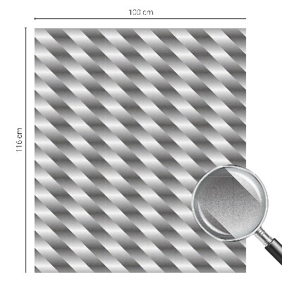 Frostad fönsterfilm med färgat mönster Geometriska ränder