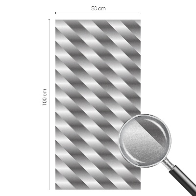 Frostad fönsterfilm med färgat mönster Geometriska ränder