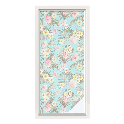 Dekorplast till fönster mosaik Tropiskt mönster