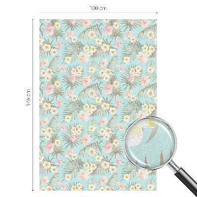 Dekorplast till fönster mosaik Tropiskt mönster