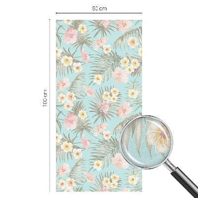 Dekorplast till fönster mosaik Tropiskt mönster