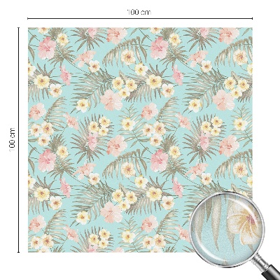 Dekorplast till fönster mosaik Tropiskt mönster