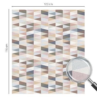 Frostad fönsterfilm med färgat mönster Pastellsymmetri