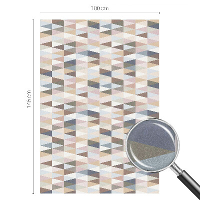 Frostad fönsterfilm med färgat mönster Pastellsymmetri