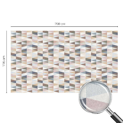 Frostad fönsterfilm med färgat mönster Pastellsymmetri