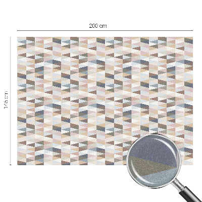 Frostad fönsterfilm med färgat mönster Pastellsymmetri