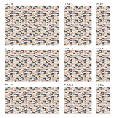 Frostad fönsterfilm med färgat mönster Pastellsymmetri