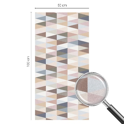 Frostad fönsterfilm med färgat mönster Pastellsymmetri