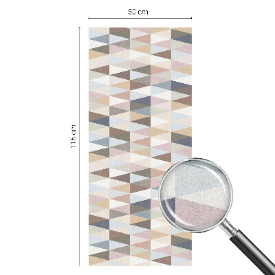 Frostad fönsterfilm med färgat mönster Pastellsymmetri