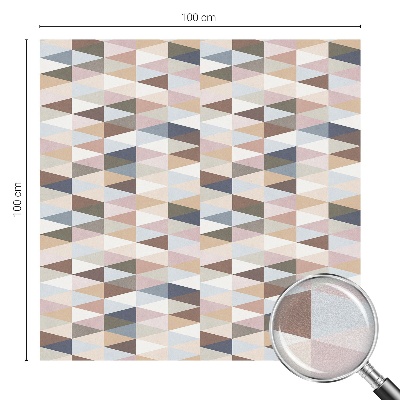 Frostad fönsterfilm med färgat mönster Pastellsymmetri