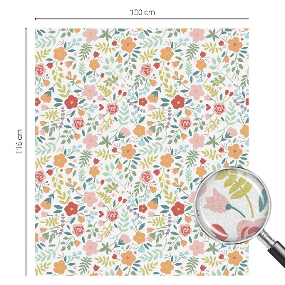 Dekorplast till fönster mosaik Blommönster