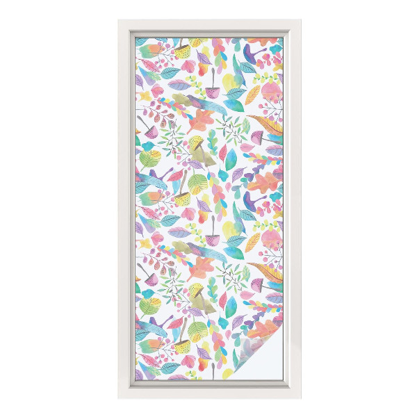 Fönsterfilm med mosaikmönster Färgglad komposition