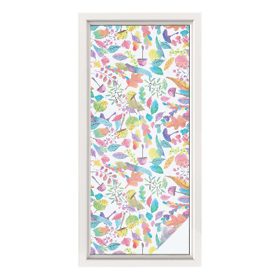 Fönsterfilm med mosaikmönster Färgglad komposition