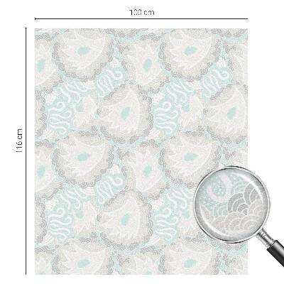 Frostad fönsterfilm med färgat mönster Delikata fjädrar