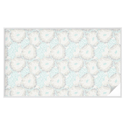 Frostad fönsterfilm med färgat mönster Delikata fjädrar