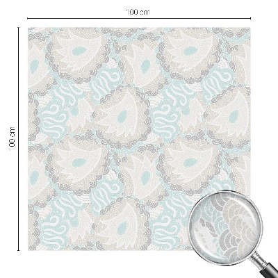 Frostad fönsterfilm med färgat mönster Delikata fjädrar